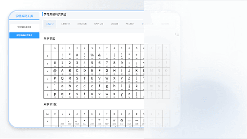 字符集编码查询及转换